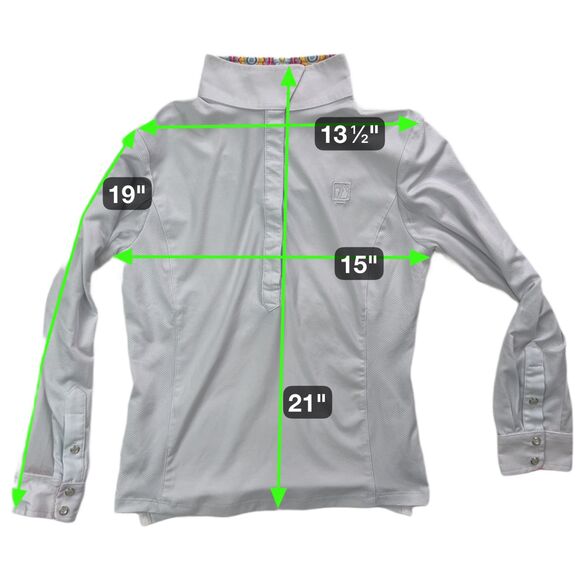 ROMFH Chill Factor Girls Show Shirts L White Floral Collar Lot of 2 - Picture 10 of 12